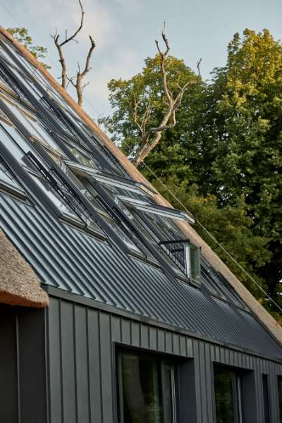 Past and the future merge with steel profiles, Gut Damp in 24351 Damp